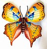  Painted Metal Butterfly Wall Hanging  - Outdoor Garden Decor - 29" x 34"