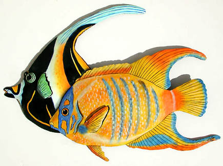 Tropical Fish Metal Art Designs Handcrafted Decor - Tropical Wall Decor Fish